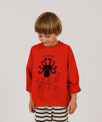Octopus sp sweatshirt - Red