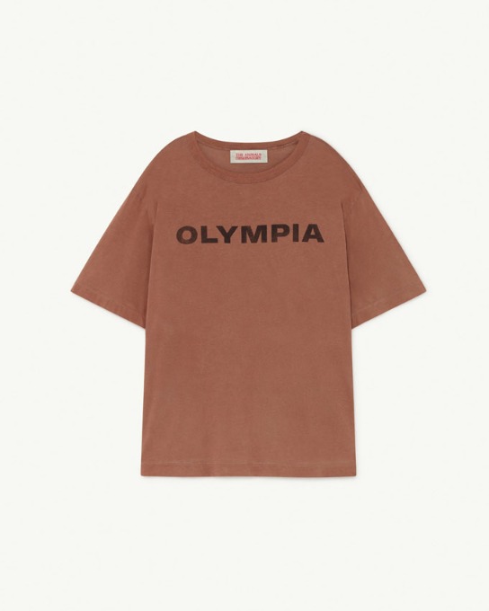 ROOSTER OVERSIZE KIDS T-SHIRT Brown Olympia_F21002-093_FA