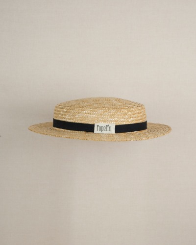 Black Natural straw hat_Mod.37.1
