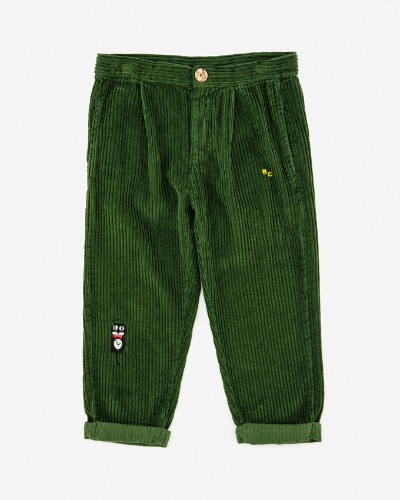 Cat oclock embroidery baggy trousers_222AC073