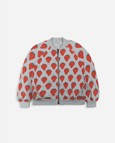 Strawberry all over zipped sweatshirt_122AC044