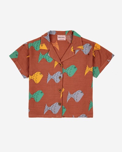 Multicolor Fish all over woven shirt_123AC104