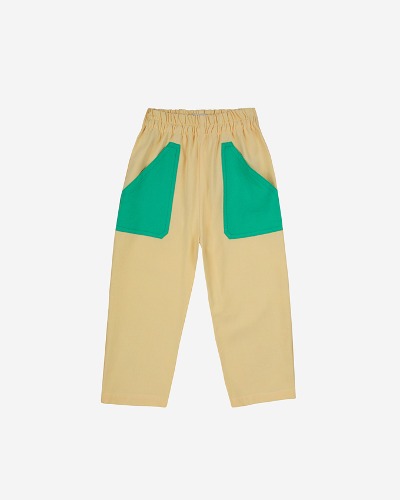 Contrast pockets woven pants_124BC010